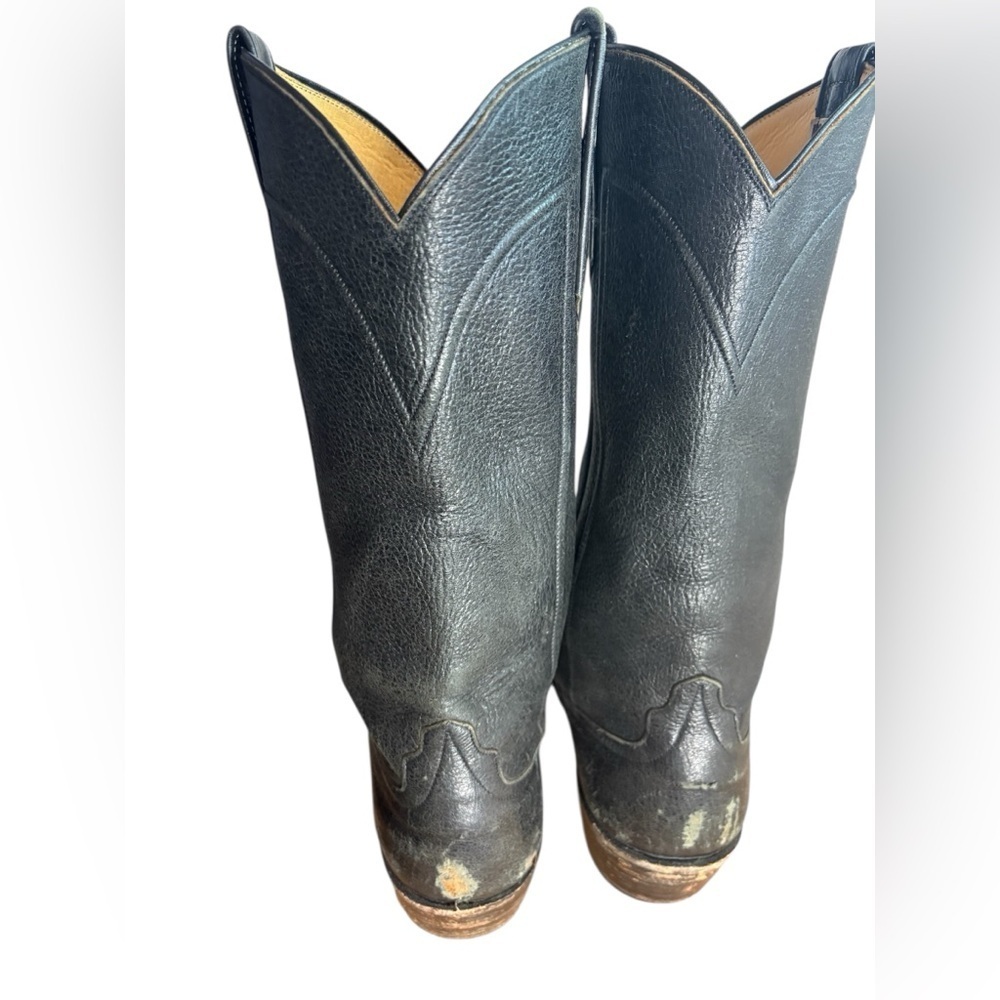 Rios of Mercedes Black Leather Western Heeled Boots - Picture 6 of 12